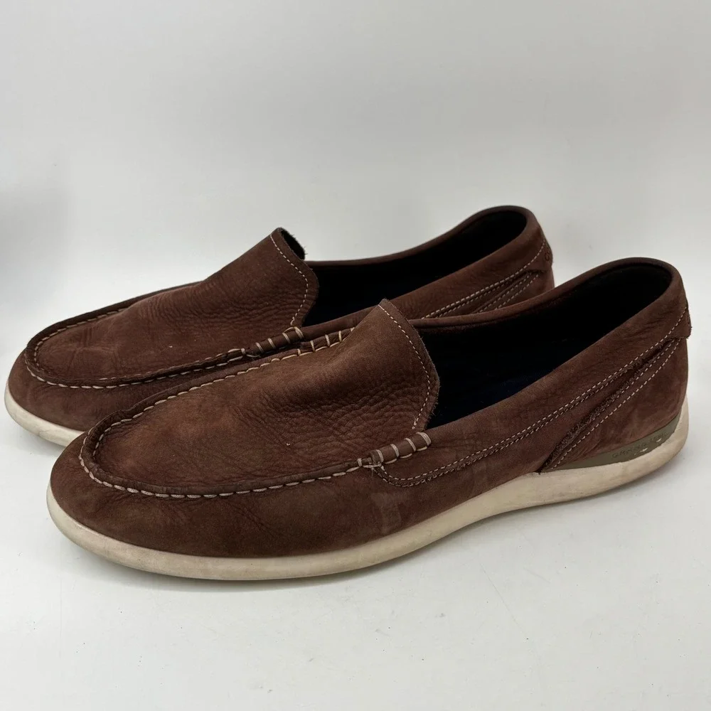 Cole Haan Mens Grand 360 Brown Nubuck Leather Slip On Loafers C33031 Size 12M